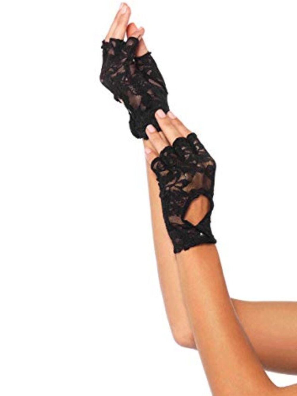 Women's Lace Keyhole Fingerless Gloves